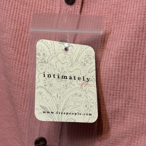 FREE PEOPLE INTIMATELY FREE NWT Smoke Rose Ribbed Crop Tank Top - Picture 6 of 6